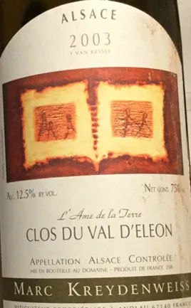 Alsace Clos du Val d'Éléon Domaine Marc Kreydenweiss
