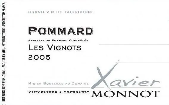 Pommard Les Vignots Domaine Xavier Monnot