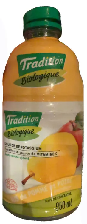 Jus Pomme et Poire Biologique Tradition
