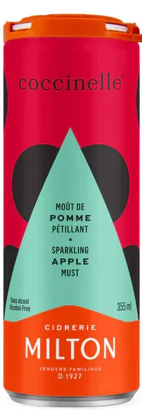 Moût de pomme pétillant Coccinelle Cidrerie Milton