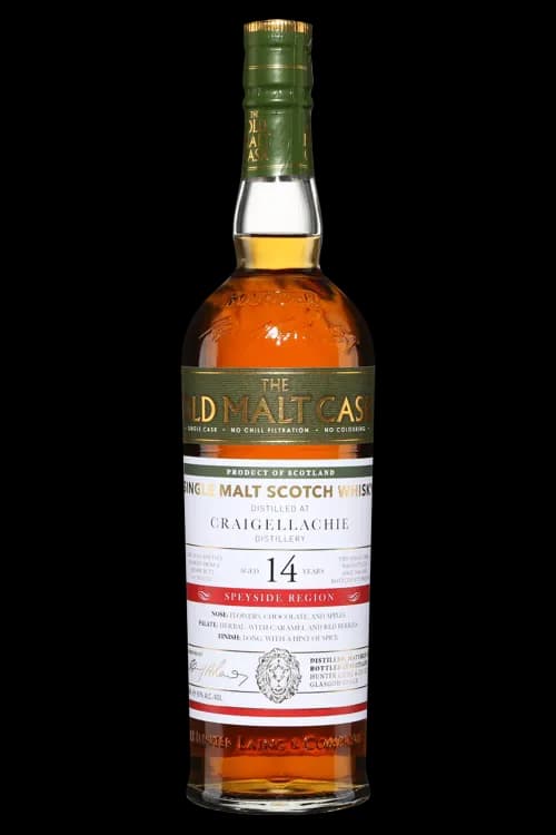 Single Malt Scotch Whisky The Old Malt Cask Craigellachie Distillery 14 Years Hunter Laing & Co